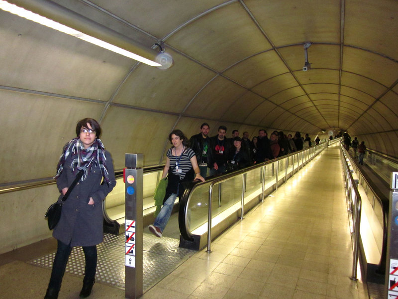 Perezosos en el metro...