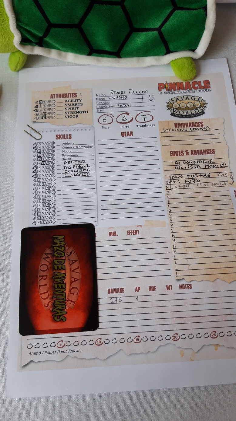 Ficha de Savage Worlds