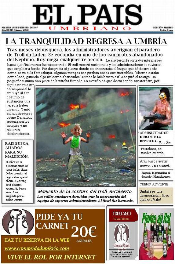 Portada de El Pais Umbriano