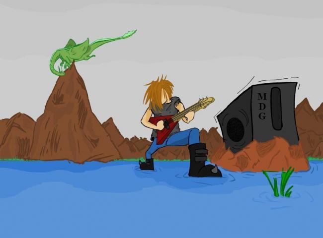 Dibujillo power-metal echo con Flash XD