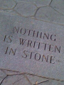 Nada está escrito en piedra